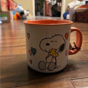 Peanuts snoopy Woodstock hearts oversized mug